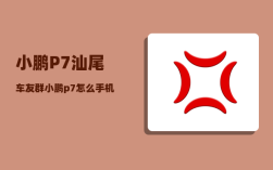 小鹏P7汕尾车友群_小鹏p7怎么手机控制