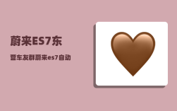 蔚来ES7东营车友群_蔚来es7自动驾驶会超车吗