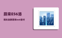 蔚来ES6洛阳车友群_蔚来es6首付多少