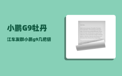 小鹏G9牡丹江车友群_小鹏g9几把钥匙
