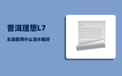 普洱理想L7车友群_用什么泡水喝好