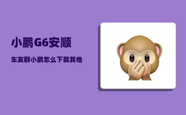 小鹏G6安顺车友群_小鹏怎么下载其他app-图1
