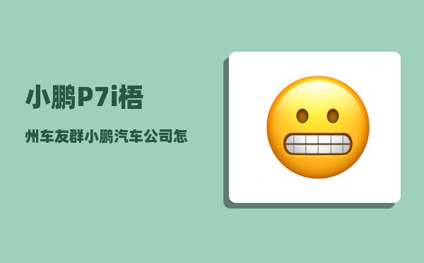 小鹏P7i梧州车友群_小鹏汽车公司怎么样-图1