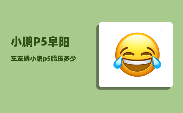 小鹏P5阜阳车友群_小鹏p5胎压多少bar-图1