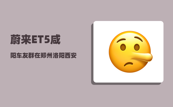 蔚来ET5咸阳车友群_在郑州洛阳西安开封之间打造文化经济长廊的可行性大吗-图1