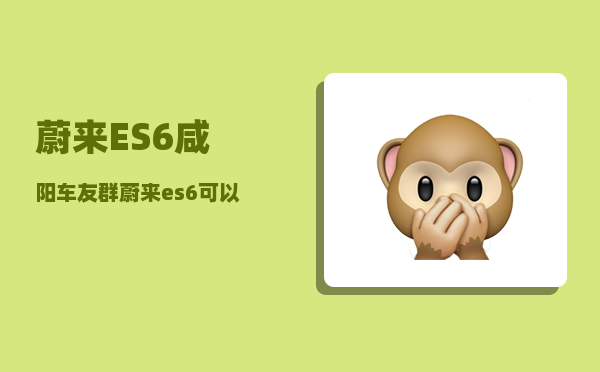 蔚来ES6咸阳车友群_蔚来es6可以做专车吗-图1
