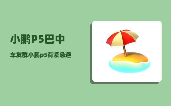 小鹏P5巴中车友群_小鹏p5有紧急避让功能吗-图1