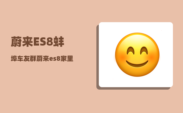 蔚来ES8蚌埠车友群_蔚来es8家里怎么充电-图1