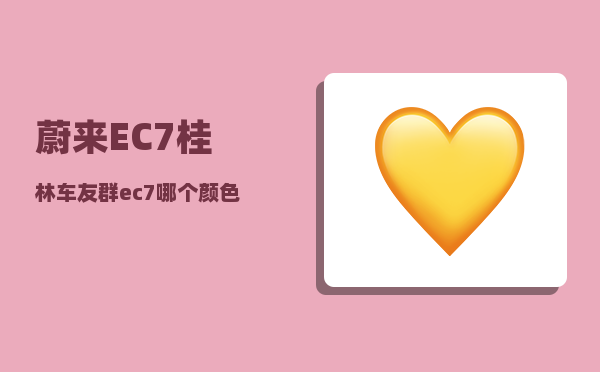 蔚来EC7桂林车友群_ec7哪个颜色好看-图1