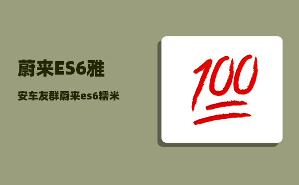蔚来ES6雅安车友群_蔚来es6糯米怎么改名字-图1