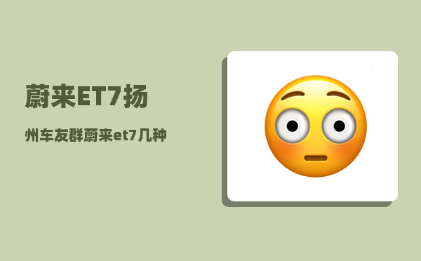 蔚来ET7扬州车友群_蔚来et7几种颜色-图1