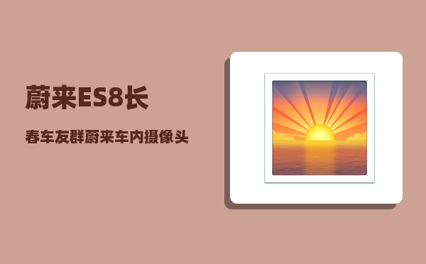 蔚来ES8长春车友群_蔚来车内摄像头手机上可以看到吗-图1