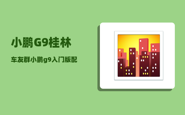 小鹏G9桂林车友群_小鹏g9入门版配置-图1
