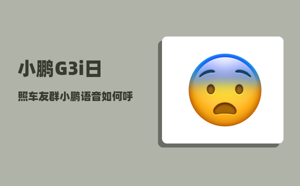 小鹏G3i日照车友群_小鹏语音如何呼唤-图1