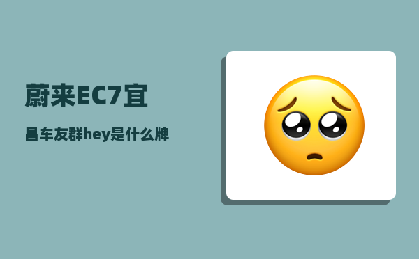 蔚来EC7宜昌车友群_hey是什么牌子-图1