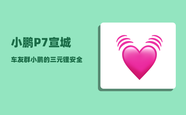 小鹏P7宣城车友群_小鹏的三元锂安全吗-图1