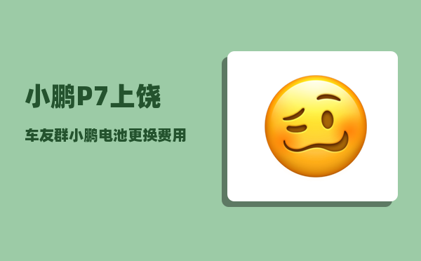 小鹏P7上饶车友群_小鹏电池更换费用和周期-图1