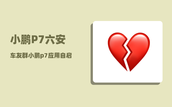 小鹏P7六安车友群_小鹏p7应用自启哪里设置-图1