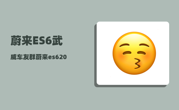 蔚来ES6武威车友群_蔚来es62023款的定位怎么弄掉-图1