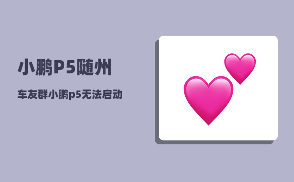 小鹏P5随州车友群_小鹏p5无法启动-图1