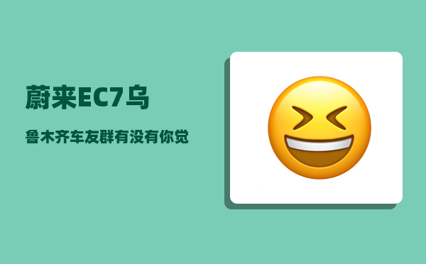 蔚来EC7乌鲁木齐车友群_有没有你觉得买了不后悔的国产车-图1