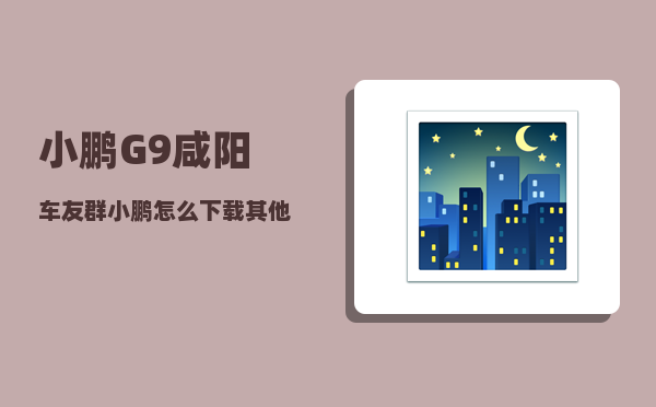 小鹏G9咸阳车友群_小鹏怎么下载其他app-图1