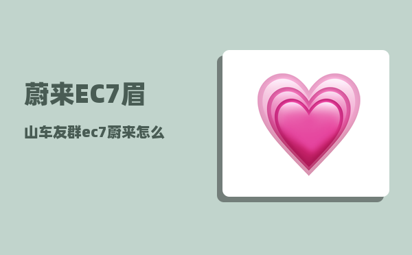 蔚来EC7眉山车友群_ec7蔚来怎么连接AUX-图1
