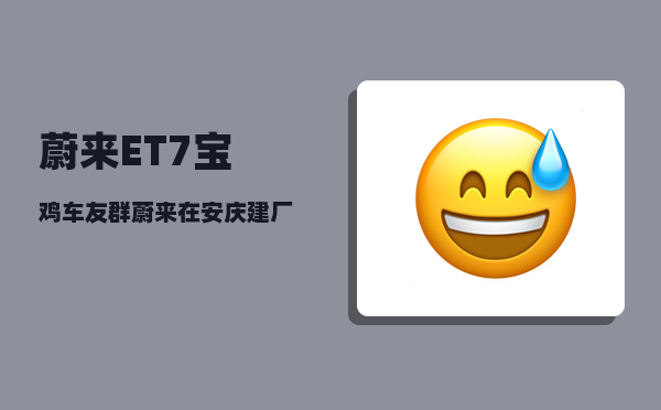 蔚来ET7宝鸡车友群_蔚来在安庆建厂吗-图1