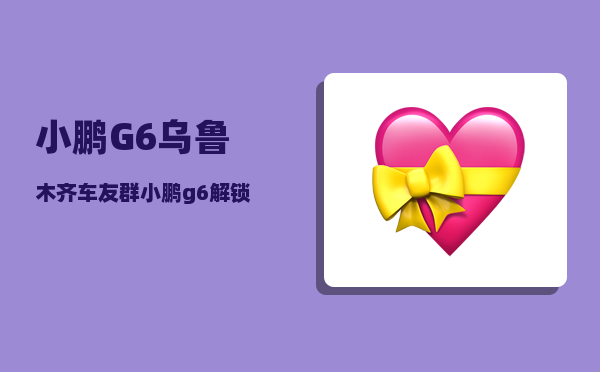 小鹏G6乌鲁木齐车友群_小鹏g6解锁方式-图1