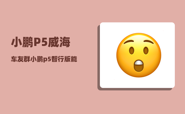 小鹏P5威海车友群_小鹏p5智行版能升级吗-图1