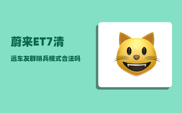 蔚来ET7清远车友群_哨兵模式合法吗-图1