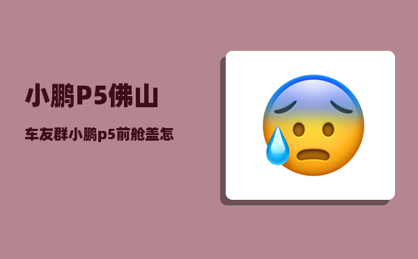 小鹏P5佛山车友群_小鹏p5前舱盖怎么开-图1