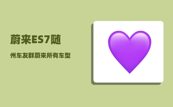 蔚来ES7随州车友群_蔚来所有车型-图1