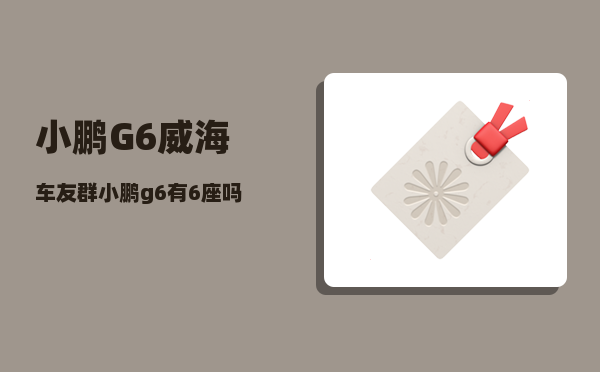 小鹏G6威海车友群_小鹏g6有6座吗-图1