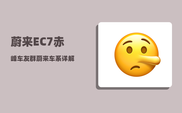 蔚来EC7赤峰车友群_蔚来车系详解-图1