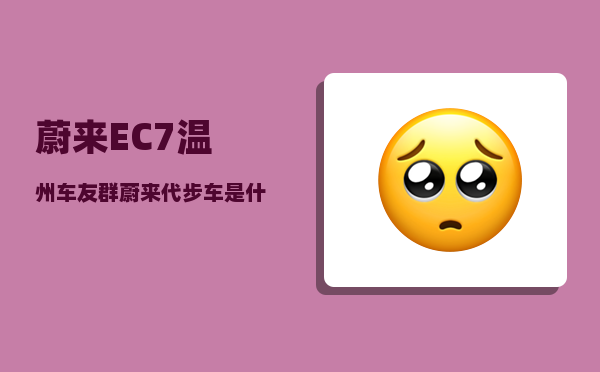 蔚来EC7温州车友群_蔚来代步车是什么车-图1