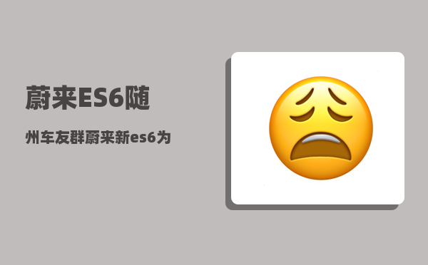 蔚来ES6随州车友群_蔚来新es6为什么预定金要5000-图1