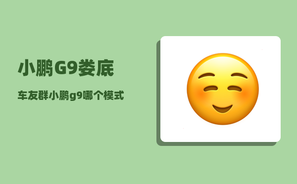 小鹏G9娄底车友群_小鹏g9哪个模式最省电-图1