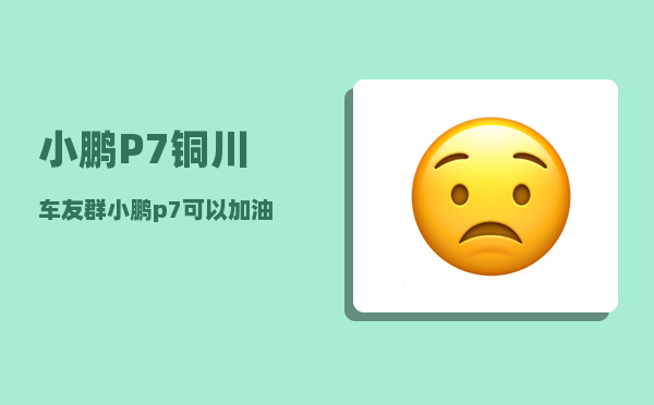 小鹏P7铜川车友群_小鹏p7可以加油吗-图1