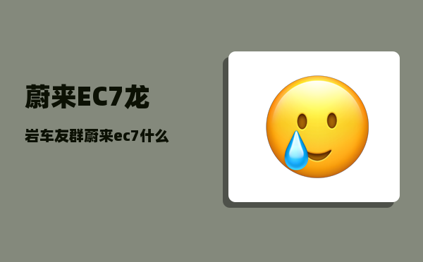 蔚来EC7龙岩车友群_蔚来ec7什么时候交付-图1