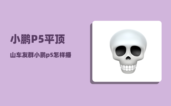 小鹏P5平顶山车友群_小鹏p5怎样播放u盘电影-图1