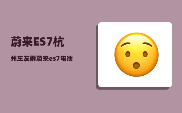 蔚来ES7杭州车友群_蔚来es7电池技术是什么-图1
