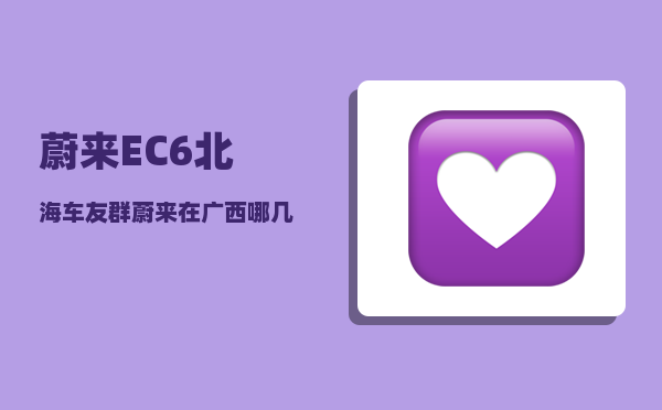 蔚来EC6北海车友群_蔚来在广西哪几个城市有换电站-图1