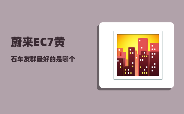 蔚来EC7黄石车友群_较优的是哪个-图1