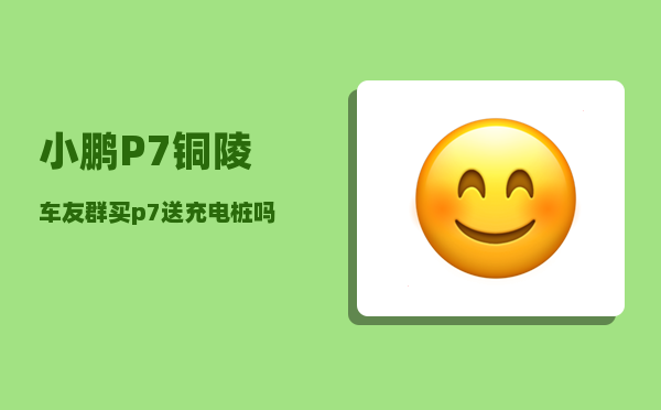 小鹏P7铜陵车友群_买p7送充电桩吗-图1
