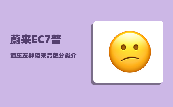 蔚来EC7普洱车友群_蔚来品牌分类介绍-图1