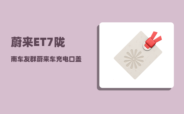 蔚来ET7陇南车友群_蔚来车充电口盖子怎么拆-图1