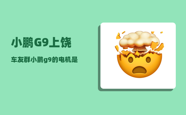 小鹏G9上饶车友群_小鹏g9的电机是哪家的-图1