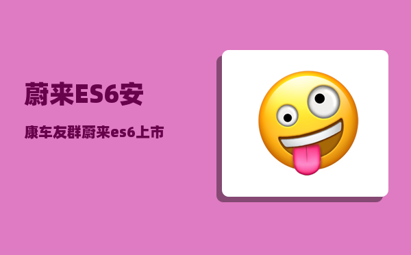 蔚来ES6安康车友群_蔚来es6上市销量怎么样-图1