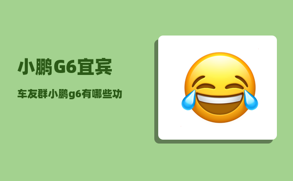 小鹏G6宜宾车友群_小鹏g6有哪些功能-图1